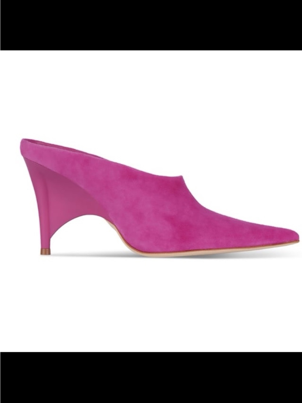 NWB Jeffrey Campbell women’s Vader sculpted high heel mules magenta suede 6.5